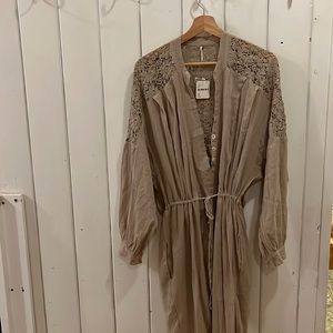 Free People jumpsuit NWT beige